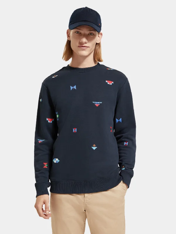 Regular-fit embroidered sweatshirt